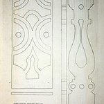 л. 19. Дом Бровина, д. Онежаны. Тех. арх. Д.Г. Сафонова. 1949 г. Шаблоны балясин крыльца и балкона (обмеры)