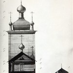 л. 11. Водлозерский Ильинский погост. Архитектор А.В. Ополовников. 1947 г. Разрез 3-3 (обмер)