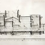 Церковь Петра и Павла, с. Чёлмужи. Проект реставрации (Арх. худ. Гнедовский Б.). Разрез продольный.
