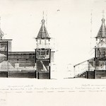 л. 30. Часовня Архангела Михаила. Тех. арх. В.А. Крохин. 1950 г. Продольный разрез и разрез по колокольне (обмер)