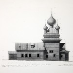 Петропавловская церковь, с. Вирма. Разрез продольный.