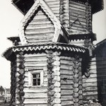 Успенский собор, г. Кемь. Реставрация сруба и кровли южного придела. Общий вид южного алтарного прируба после реставрации.
