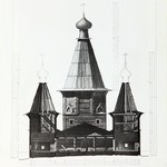 л. 8. Успенский собор, г. Кемь. Архитектор А.В. Ополовников. 1950 г. Поперечный разрез (реставрация)