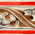 л. 6. Часовня Архангела Михаила, д. Паяницы. Конец 1940-х гг. Роспись потолочной балки