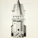 Церковь Вознесения Господня, с. Типиницы. Обмеры (техн. Крохин В.). Фасад западный.