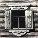 л. 26. Дом Горнева, д. Верховье. Тех. арх. Э. Мартьянов. 1948 г. Наличник окна (обмер)