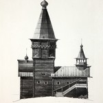 л. 7. Успенская церковь, г. Кондопога. А.В. Ополовников. 1949 г. Северный фасад (реставрация)