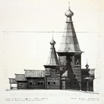 л. 4. Успенский собор, г. Кемь. Архитектор А.В. Ополовников. 1950 г. Южный фасад (реставрация)