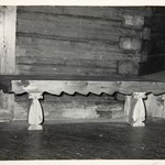 Преображенская церковь, о. Кижи. Восстановленная скамья.