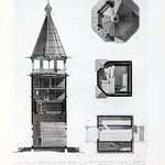 л. 13. Колокольня Кижского погоста. Архитектор А.В. Ополовников. 1949 г. Планы А-А, В-В, Д-Д и разрез 1-1 (реставрация)