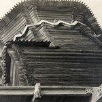 л. 22 об. Успенская церковь, г. Кондопога. 1949 г.(?) Восьмерик с новым фронтонным поясом