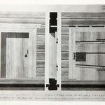 л. 24. Часовня Петра и Павла, д. Волкостров. Тех. арх. В.А. Крохин. 1950 г. Детали дверей входа (обмер)
