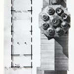 л. 9. Покровская церковь. Архитектор А.В. Ополовников. 1949 г. План церкви и кровли (реставрация)