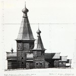 л. 7. Успенский собор, г. Кемь. Архитектор А.В. Ополовников. 1950 г. Северный фасад (реставрация)