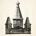 Успенский собор, г. Кемь. Проект реставрации (автор - арх. Ополовникова А.). Поперечный разрез по трапезной и приделам.