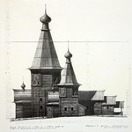 л. 4. Успенский собор, г. Кемь. Архитектор А.В. Ополовников. 1950 г. Северный фасад (реставрация)