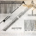 л. 31. Успенская часовня, д. Васильево. Тех. арх. Э.В. Ильин. 1950 г. Детали кровли (обмер)