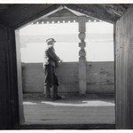 Покровская церковь, о. Кижи. Вид на крыльцо из сеней (после реставрации).