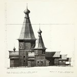 Успенский собор, г. Кемь. Проект реставрации (автор - арх. Ополовникова А.). Северный фасад.
