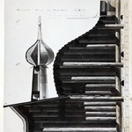 л. 12. Водлозерский Ильинский погост. Архитектор А.В. Ополовников. 1947 г. Конструкция перекрытия куба (обмер)