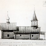 л. 31. Успенская часовня, д. Васильево. Тех. арх. Э.В. Ильин. 1950 г. Северный фасад (обмер)