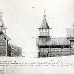 л. 31. Часовня Архангела Михаила. Тех. арх. В.А. Крохин. 1950 г. Восточный и южный фасады (обмер)