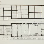 л. 10. Водлозерский Ильинский погост. Архитектор А.В. Ополовников. 1947 г. План 1-го яруса и подклета (обмер)