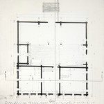 л. 22. Дом Клопова, д. Потаневщина. Тех. арх. Д.Г. Сафонова. 1950 г. План жилого этажа (обмер)