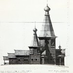 л. 7. Успенский собор, г. Кемь. Архитектор А.В. Ополовников. 1950 г. Южный фасад (реставрация)