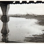 Успенская церковь, г. Кондопога. Северное крыльцо в процессе реставрации. Столб крыльца.