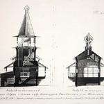 Часовня Петра и Павла, д. Волкостров. Разрезы поперечные.