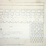 л. 24. Дом Клопова, д. Потаневщина. Тех. арх. Д.Г. Сафонова. 1950 г. Шаблон причелины балкона (обмер)