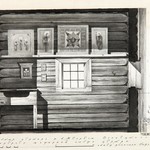 л. 32. Церковь Флора и Лавра, с. Мегрега. Тех. арх. Д.Г. Сафонова. 1950 г. Интерьер алтарной части (обмер)