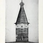л. 9. Успенский собор, г. Кемь. Архитектор А.Н. Буйнов. 1947 г. Разрез главного шатра (обмер).