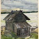 л. 25. Амбар, д. Истомино. Конец 1940-х гг. Общий вид