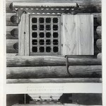 л. 21. Часовня Петра и Павла, д. Волкостров. Архитектор А.В. Ополовников. 1950 г. Южное окно (реставрация)