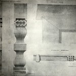 Покровская церковь, о. Кижи. Резной столб крыльца, сопряжение косяков окна, поток кровли трапезной.