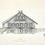 л. 26. Дом Горнева, д. Верховье. Тех. арх. Э. Мартьянов. 1948 г. Главный фасад (реставрация)