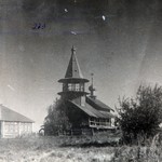 л. 21. Часовня Петра и Павла, д. Волкостров. 1950 г.(?) Общий вид
