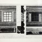л. 5 об. Успенская церковь, г. Кондопога. А.В. Ополовников. 1948 г. Южное окно в трапезной (обмер)