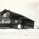 л. 23. Дом Клопова, д. Потаневщина. Тех. арх. Д.Г. Сафонова. 1950 г. Разрез 1-1 (обмер)