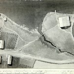 л. 4. Дом Лепсина, д. Кузнецы. А.В. Ополовников, 1950 г. Генплан (обмер)
