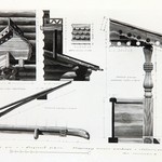 л. 20. Успенская церковь, г. Кондопога. Архитектор А.В. Ополовников. 1949 г. Детали углового кокошника и крыльца (реставрация)