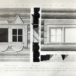 л. 31. Часовня Архангела Михаила. Тех. арх. В.А. Крохин. 1950 г. Окно: наличник, разрез, интерьер (обмер)