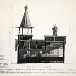 Часовня Петра и Павла, д. Волкостров. Разрез продольный.