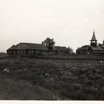 Часовня Петра и Павла, д. Волкостров. Панорама д. Волкостров.