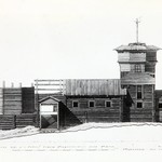 л. 28. Петропавловская церковь, с. Лычный остров. Архитектор А.В. Ополовников. 1949 г. Южный фасад (обмер)