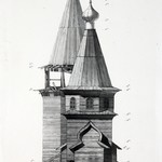 Церковь св. Варвары, с. Яндомозеро. Обмер памятника. Фасад восточный.
