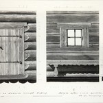 Преображенская церковь, о. Кижи. Дверь в правый придел, окно трапезной.