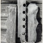 л. 21 об. Успенская церковь, г. Кондопога. 1949 г.(?) Фрагмент фронтонного пояса (детали)